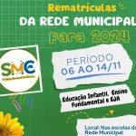 Início do Prazo de Rematrículas na Rede Municipal de Ensino de Sant’Ana do Livramento para o Ano de 2024