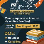 PSB lança campanha do agasalho “PSB Aquece” para ajudar famílias carentes de Sant’Ana do Livramento