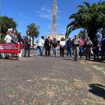 Banco Vermelho na fronteira Brasil-Uruguai simboliza luta contra feminicídio