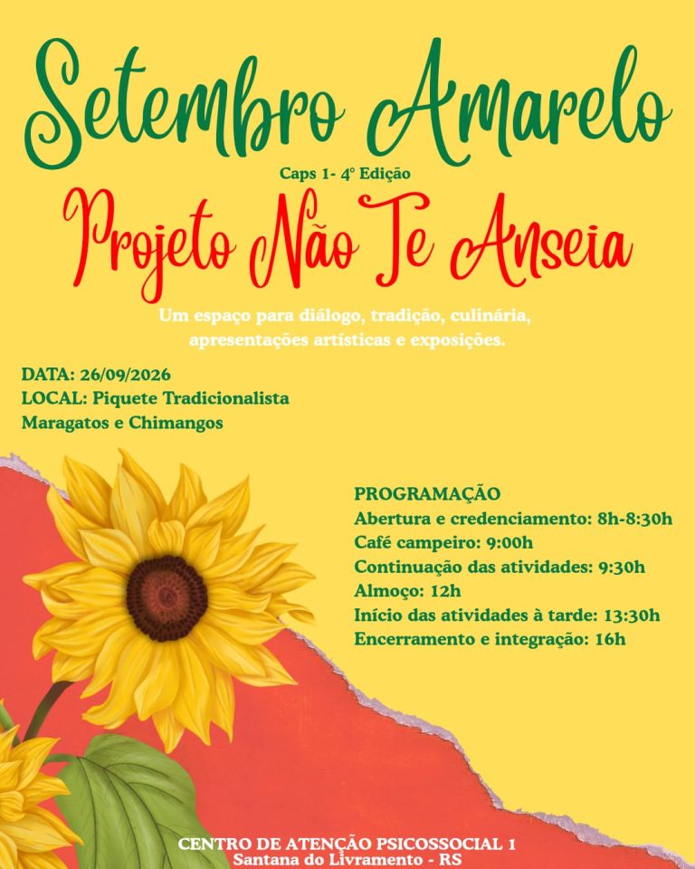 Projeto ‘Não Te Anseia’ une cultura regional e saúde mental em Livramento